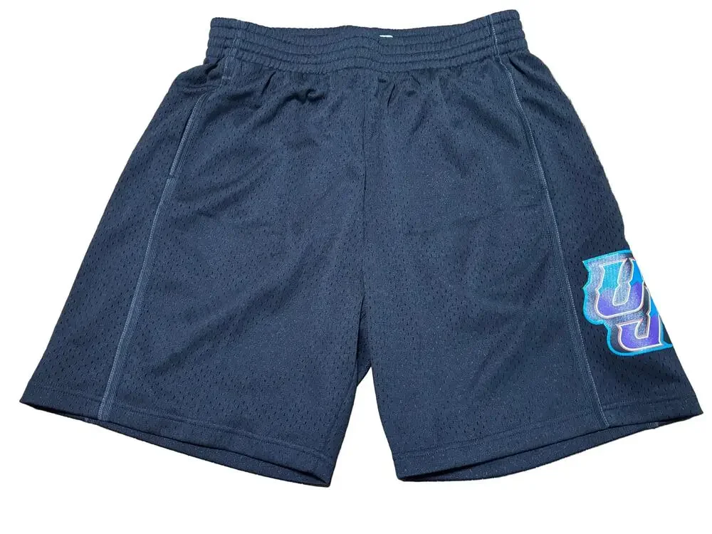 Utah Jazz Mitchell & Ness Hardwood Classic Swingman Shorts Blue Mens Large L New